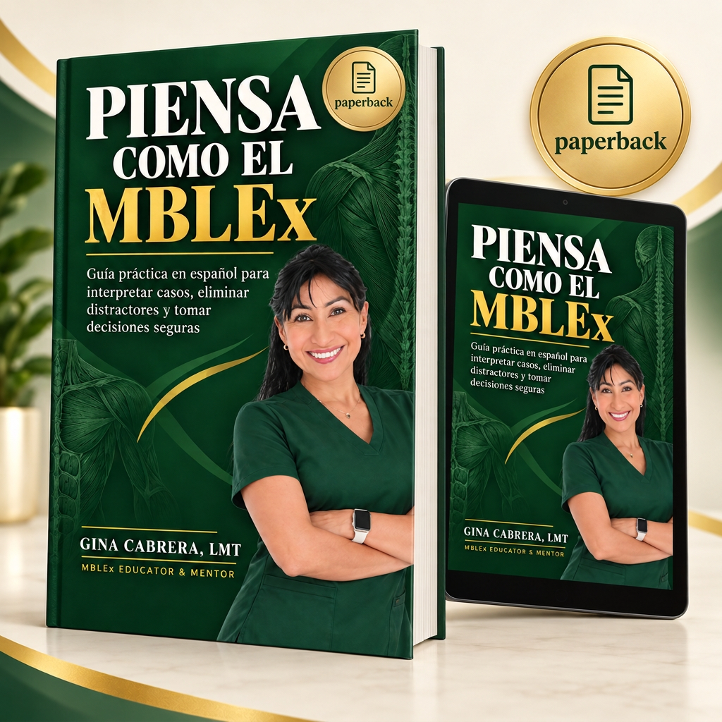 Portada del ebook Piensa Como el MBLEx de Gina Cabrera, LMT